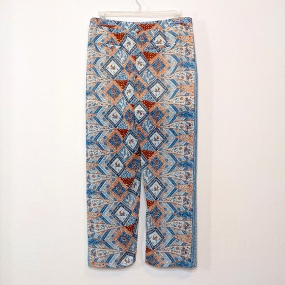 Elevenses Anthro Wide Leg Boho Gaucho Pants SZ 10 - Picture 5 of 8